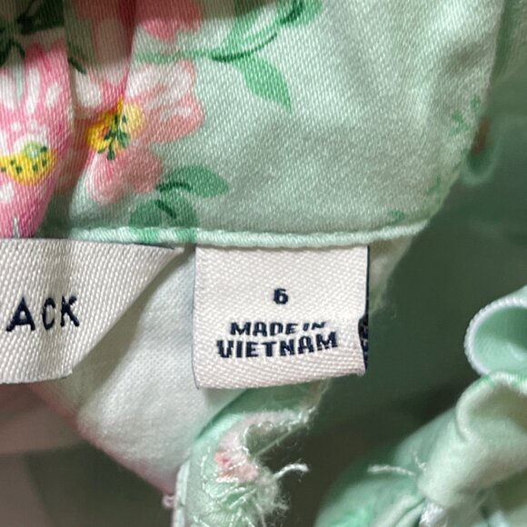 Janie And Jack Pants Floral Mint Green Pink Adjustable Size 6 Girl's - Picture 6 of 9